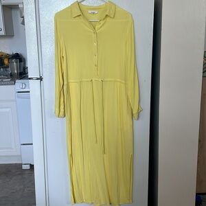 Sita‎ Murt Size 36 Yellow Women's Dress Linen Blend
